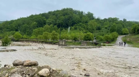 Qərb bölgəsində çaylar daşdı, sahələrə su doldu - FOTO