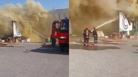 İrəvanda güclü yanğın başladı - FOTO/VİDEO