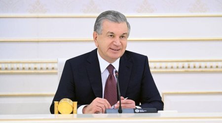 Şavkat Mirziyoyev İlham Əliyevin nəvələri ilə tanış oldu - FOTO