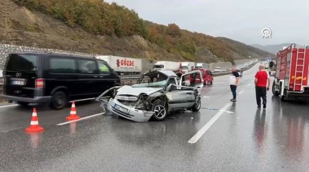 Türkiyədə yağış səbəbindən avtomobillər toqquşdu - ÖLƏNLƏR VƏ YARALANANLAR VAR