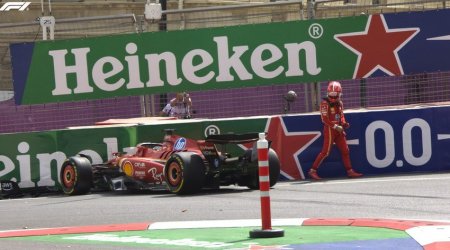 "Formula 1": "Ferrari" pilotu qəza törətdi - FOTO/VİDEO