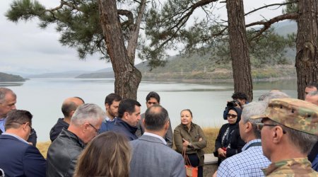 Xarici diplomatlar Sərsəng su anbarında - FOTO/VİDEO