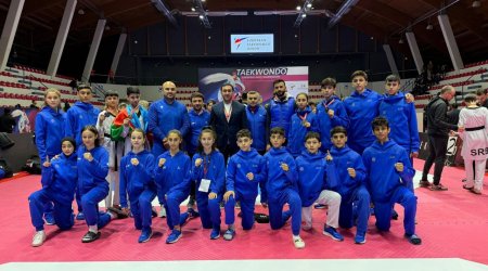 Taekvondoçularımız Avropa birinciliyini 4 medalla başa vurdular - FOTO