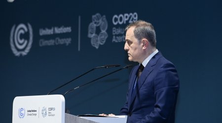 Ceyhun Bayramov COP29 çərçivəsində yüksək səviyyəli tədbirdə çıxış edib