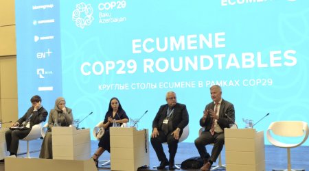 Leyla Əliyeva COP29-da “Ecumene” Qlobal Forumunun plenar iclasında iştirak edib - FOTO