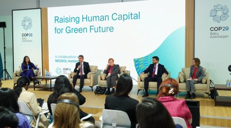 COP29-da “Yaşıl gələcək naminə insan kapitalının inkişaf etdirilməsi” adlı panel sessiyası KEÇİRİLDİ - FOTO