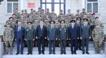 Hərbi prokuror DİN-in Daxili Qoşunlarının hərbi qulluqçuları ilə görüşüb - FOTO