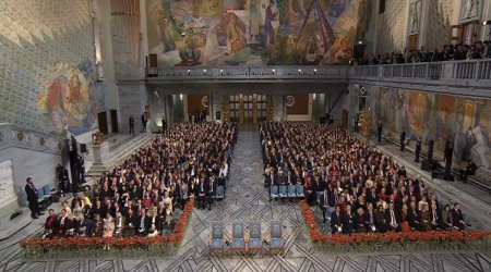 Nobel mükafatı laureatlara təqdim edildi - FOTO