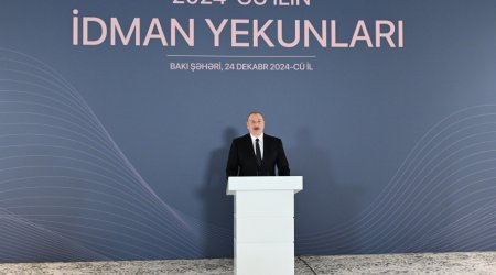 İlham Əliyev 2024-cü ilin idman yekunlarına həsr olunan mərasimdə - FOTO