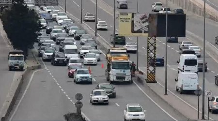 “Koroğlu” metrosu istiqamətində tıxacın səbəbi AÇIQLANDI - FOTO