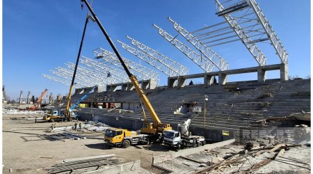 Tikintisi davam edən Gəncə stadionunun son vəziyyəti - FOTO