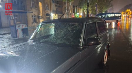 Gəncədə avtomobil piyadanı xəstəxanalıq etdi – FOTO