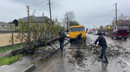 Qusarda aramsız yağan yağış və qar bir sıra FƏSADLAR TÖRƏTDİ - FOTO