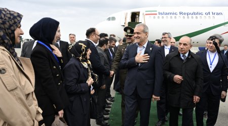 Məsud Pezeşkian Azərbaycana gəldi - FOTO/VİDEO