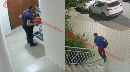 Yasamalda binanın blokundan skuter oğurlandı – ANBAAN VİDEO