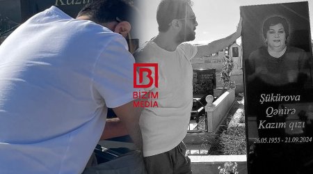 Namiq Qaraçuxurlu anasının MƏZARI BAŞINDA – FOTO