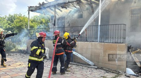 Sumqayıtda fərdi yaşayış evində yanğın oldu - FOTO