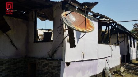 Göyçayda ev yanaraq kül oldu – FOTO/VİDEO