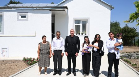 Prezident və birinci xanım Ağdərənin Kolatağ kəndində - FOTO/VİDEO