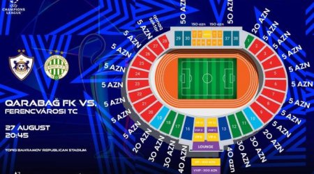 "Qarabağ" - “Ferensvaroş” oyununun biletləri SATIŞA ÇIXARILIR