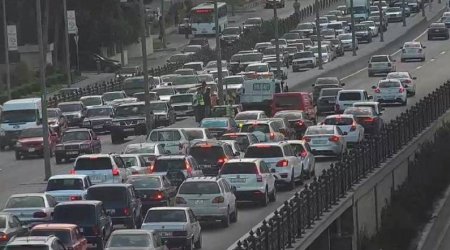 Bakıda bu yollarda tıxac var - SİYAHI