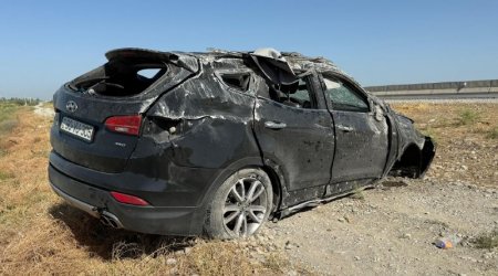 Ucarda ağır qəza: 2 ölü, 1 yaralı var - FOTO