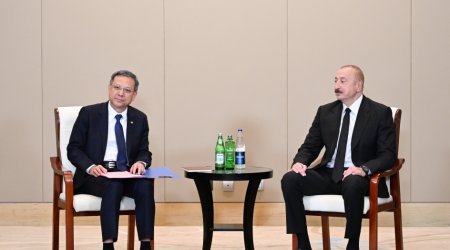 İlham Əliyev Tiencində Ni Cen ilə görüşdü - FOTO
