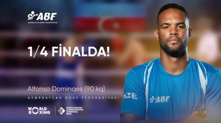 Boksçumuz dünya çempionatında ¼ finala YÜKSƏLDİ