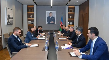 Ceyhun Bayramov Aİ nümayəndəliyinin yeni təyin olunmuş rəhbərini QƏBUL ETDİ - FOTO