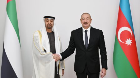 Prezidentin sosial şəbəkə hesabında BƏƏ Prezidenti ilə görüşünə aid VİDEOÇARX paylaşıldı