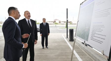 Prezident İlham Əliyev “BakuBus” MMC-nin Gəncə Avtoparkının açılışında – FOTO