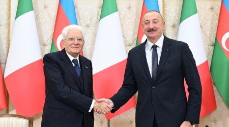 Azərbaycan və İtaliya prezidentləri mətbuata bəyanatlarla ÇIXIŞ EDİBLƏR - FOTO/VİDEO