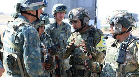 Azərbaycan hərbçilərinin Özbəkistanda iştirak etdiyi təlimdən FOTOLAR