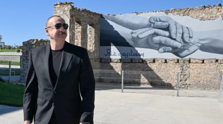 Prezident Cəbrayılın Horovlu kəndinin açılışında – FOTO
