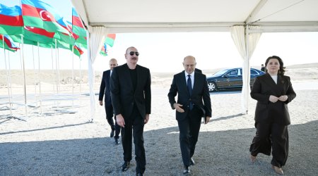 Prezident Cəbrayılda 2 yeni elektrik stansiyasının təməlini qoydu – FOTO
