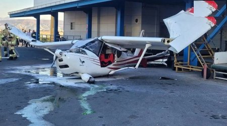 Təbrizdə təyyarə aeroport binasına ÇIRPILDI – FOTO