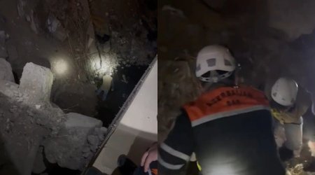 Dərəyə yıxılan 15 yaşlı oğlan belə XİLAS EDİLDİ - VİDEO