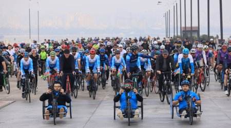 9 Noyabr – Dövlət Bayrağı Günü münasibətilə veloyürüş keçirilib - FOTO