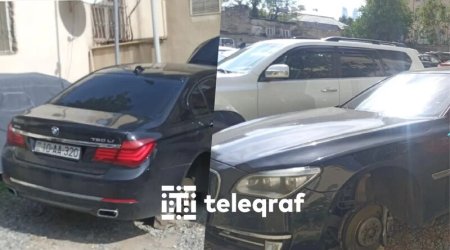 Küçədə yararsız vəziyyətdə qalan “AA” seriyalı avtomobil kimindir? - FOTOLAR