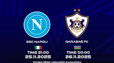 "Napoli" - "Qarabağ" oyununa bilet satışı dayandırılır - TARİX AÇIQLANDI