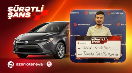 “Azərlotereya”nın “Sürətli Şans” lotereyasında 2 nəfər “Toyota Corolla” qazanıb - FOTO