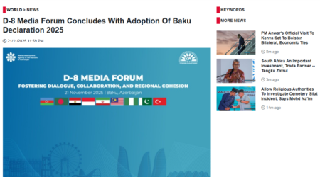 Bu ölkə mediası Bakıda keçirilən D-8 Media Forumundan yazdı - FOTO