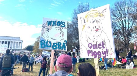 “Sən Ukraynanı satdın!” — Vaşinqtonda insanlar Trampa qarşı etiraza qalxdılar - FOTO