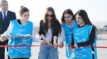 Leyla Əliyeva Qobustanda yeni parkın AÇILIŞINDA – FOTO