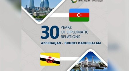 Rəsmi Bakı diplomatik münasibətlərin qurulmasının 30 illiyi münasibətilə Bruneyi təbrik etdi - FOTO