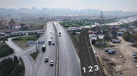 Zabrat yolunda xüsusi hərəkət zolağı yaradıldı - VİDEO