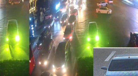 Bakıda avtomobili nömrəsiz idarə edən sürücü HƏBS EDİLDİ - VİDEO
