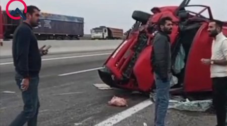 Salyanda ağır qəza olub - Yaralı var