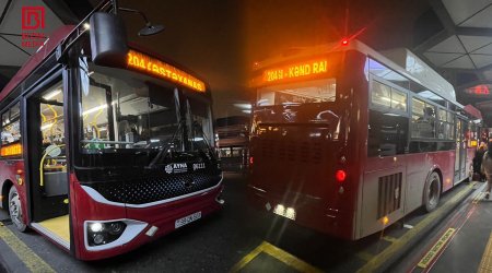 Bu marşrut üzrə yeni avtobuslar XƏTTƏ BURAXILDI – FOTO
