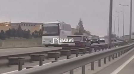 Magistralda “protiv” gedən sürücü həbs edildi – VİDEO